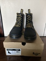 DR. Doc MARTENS Combs Black Leather Lace Up Combat Boots Mens 9 Womens 10 - $108.90