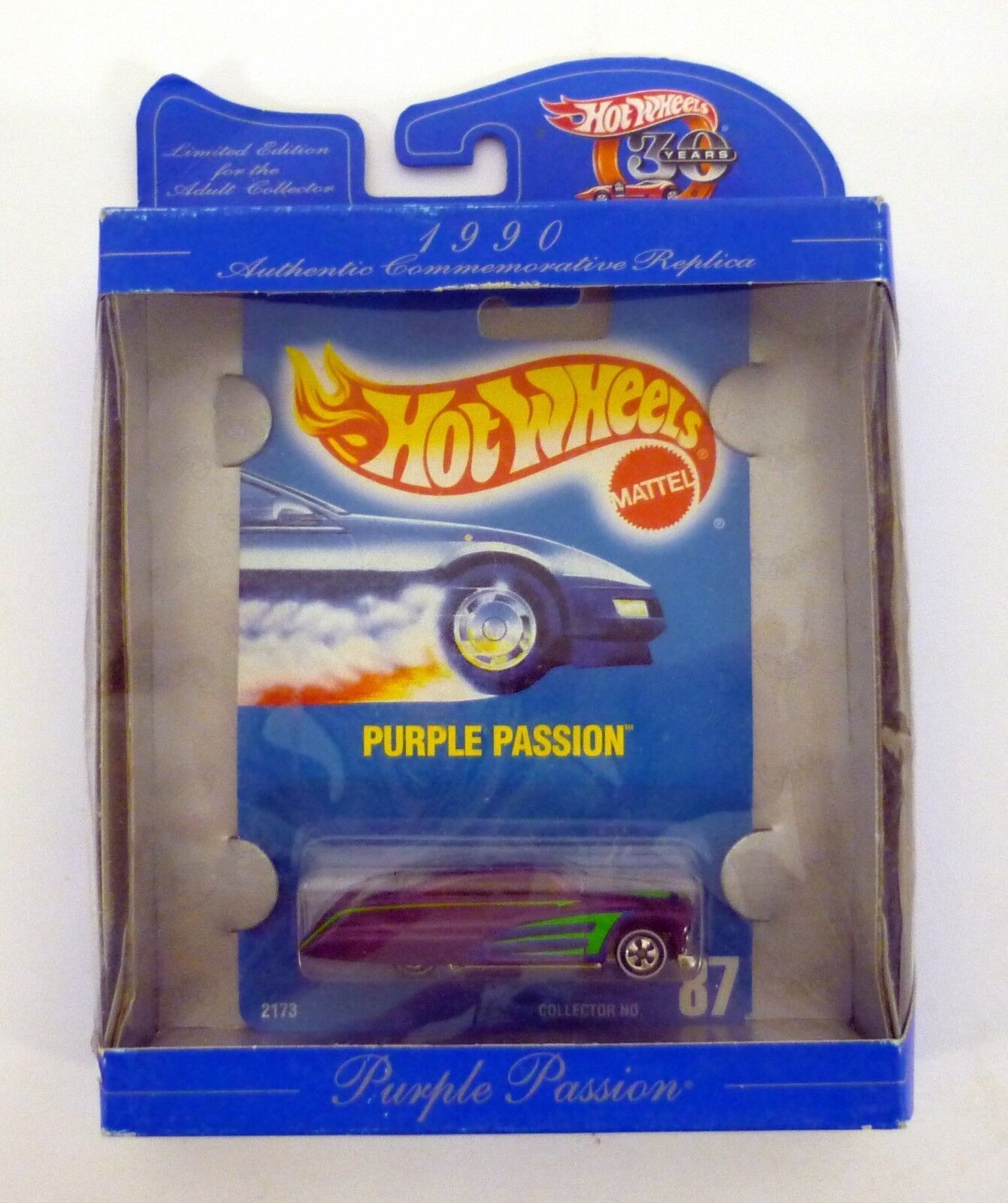 Hot Wheels Purple Passion 87 30th Anniversary Replica Die Cast Car 1997 Contemporary Manufacture 5246