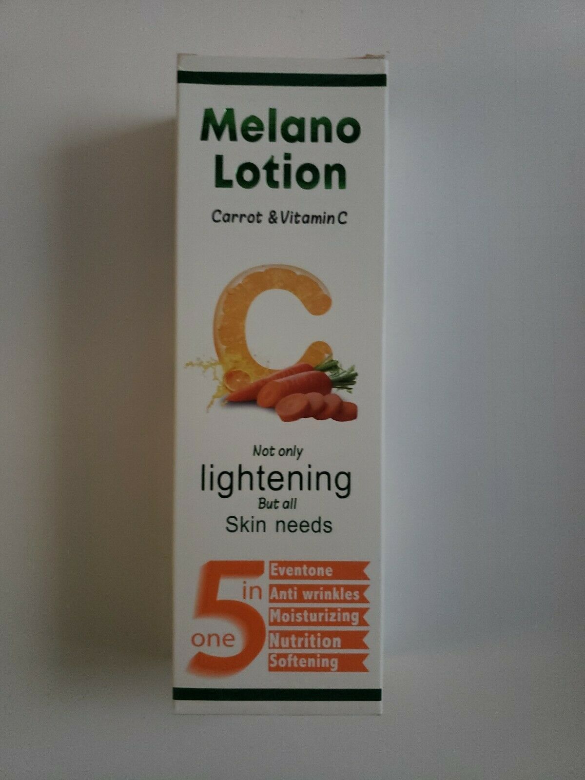 melano carrot and vitamin c body lotion.300ml.for all skin needs