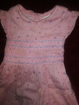 Vtg Laura Ashley Pink Floral Smocked Embroidered Vintage Dress Toddler G... - $27.71