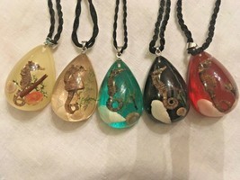 Real Sea Creature Pendant Necklace in Teardrop Shaped Resin - US Seller  - $13.99