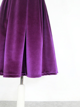 Women Winter Velvet Midi Pleated Skirt Brown Holiday Midi Pleated Skirt Plus image 10