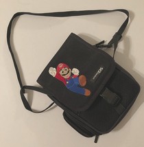 MARIO Nintendo DS Carrying Case Travel Bag Embroidered Black - $10.88