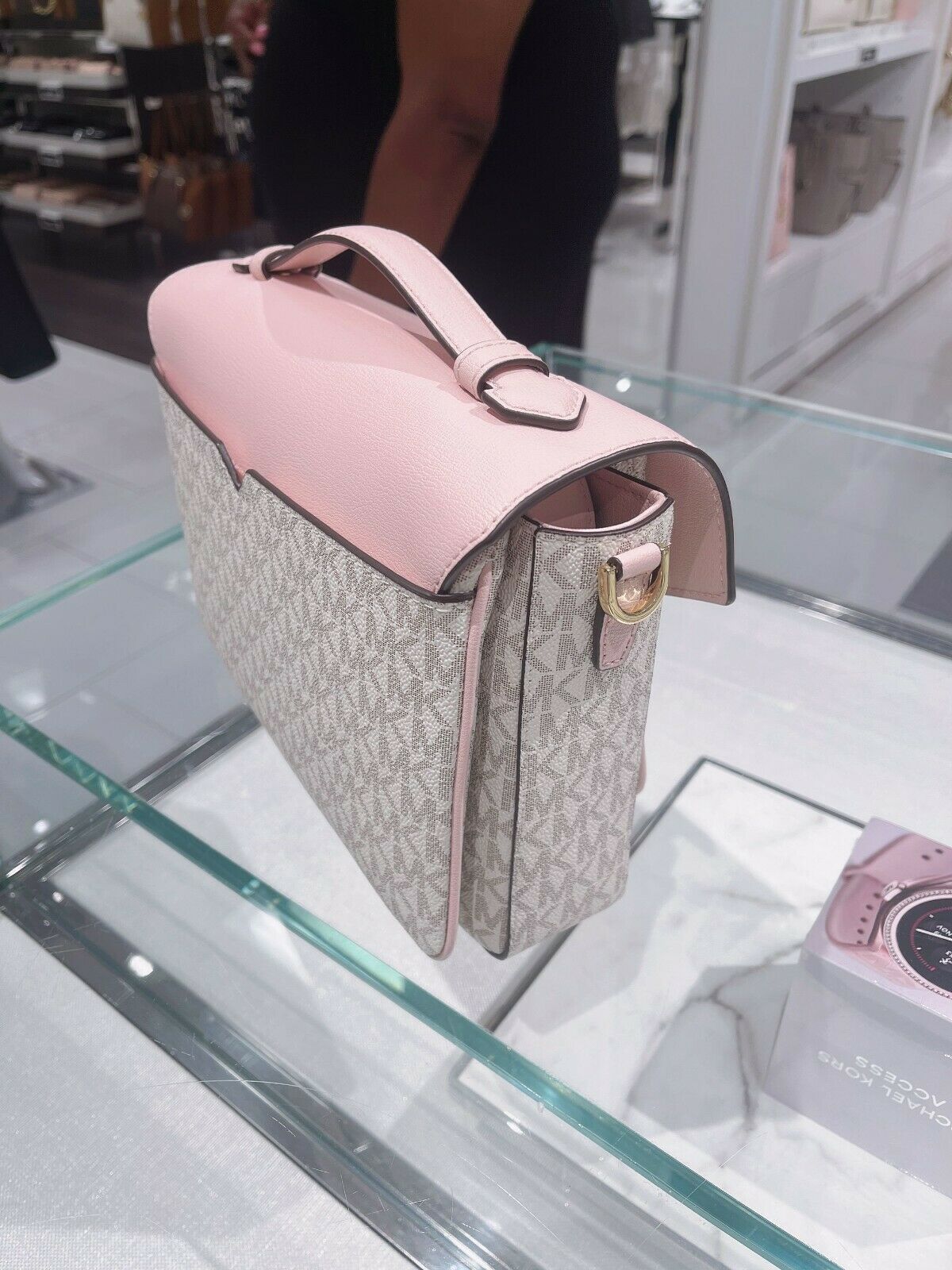 Michael Kors Selma Medium Top Zip Satchel Ballet Pink MK + Phone Wristlet  Wallet