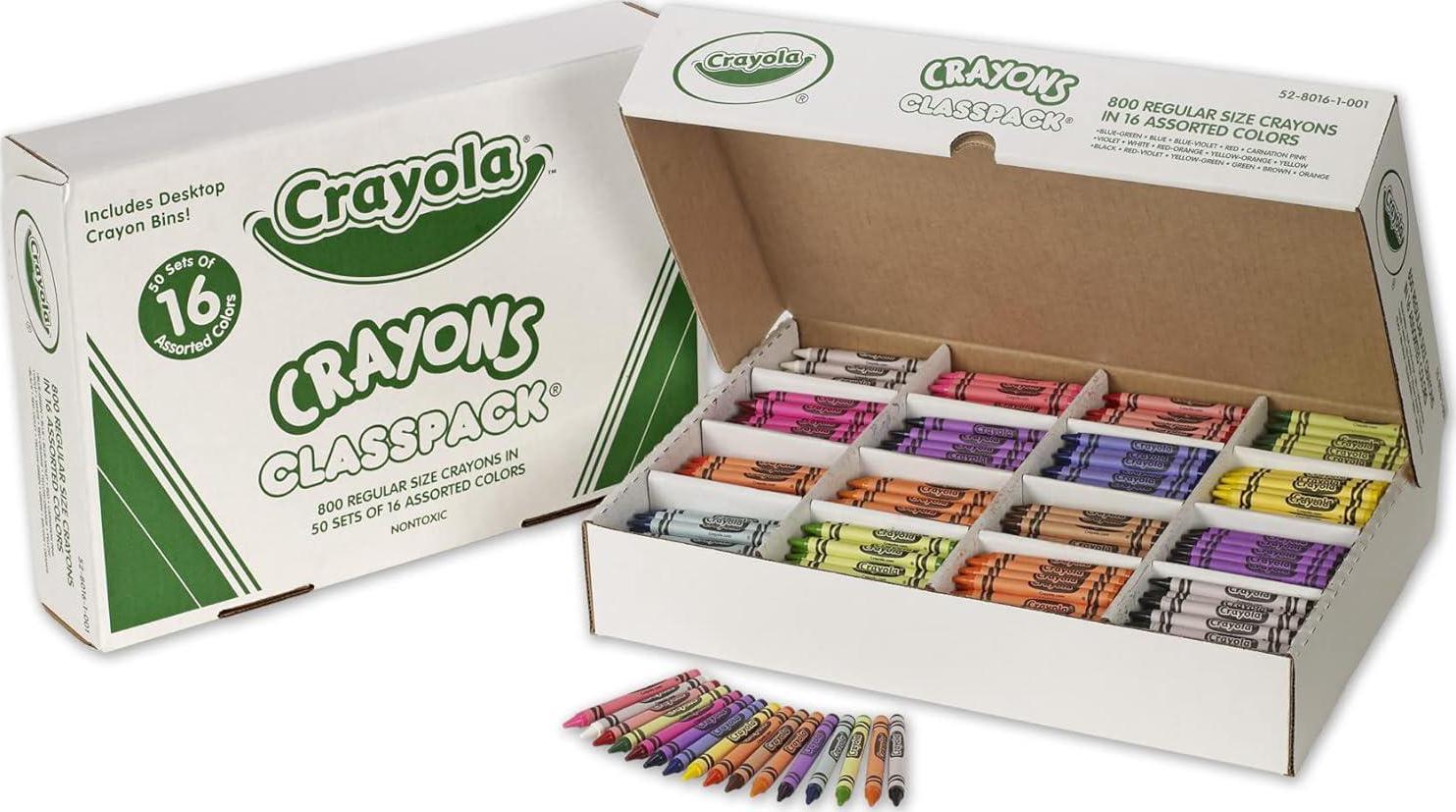 Trail maker 100 Pack Crayons in Bulk for Kids, Classroom - Wholesale Bright  Wax Coloring Crayons in Bulk, 10 Per Box Bundle Art Set