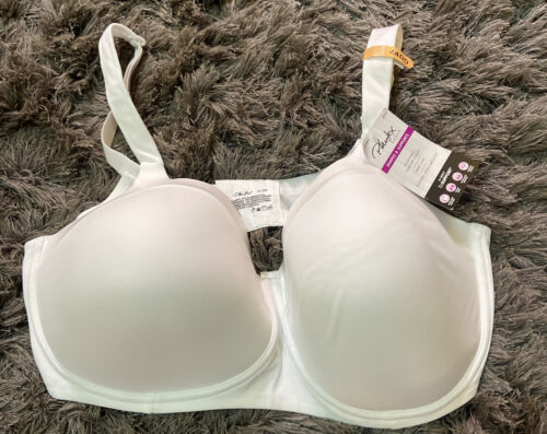 NEW Playtex Secrets Shapes & Support Balconette Wirefree Bra 44D White 4824  NWT
