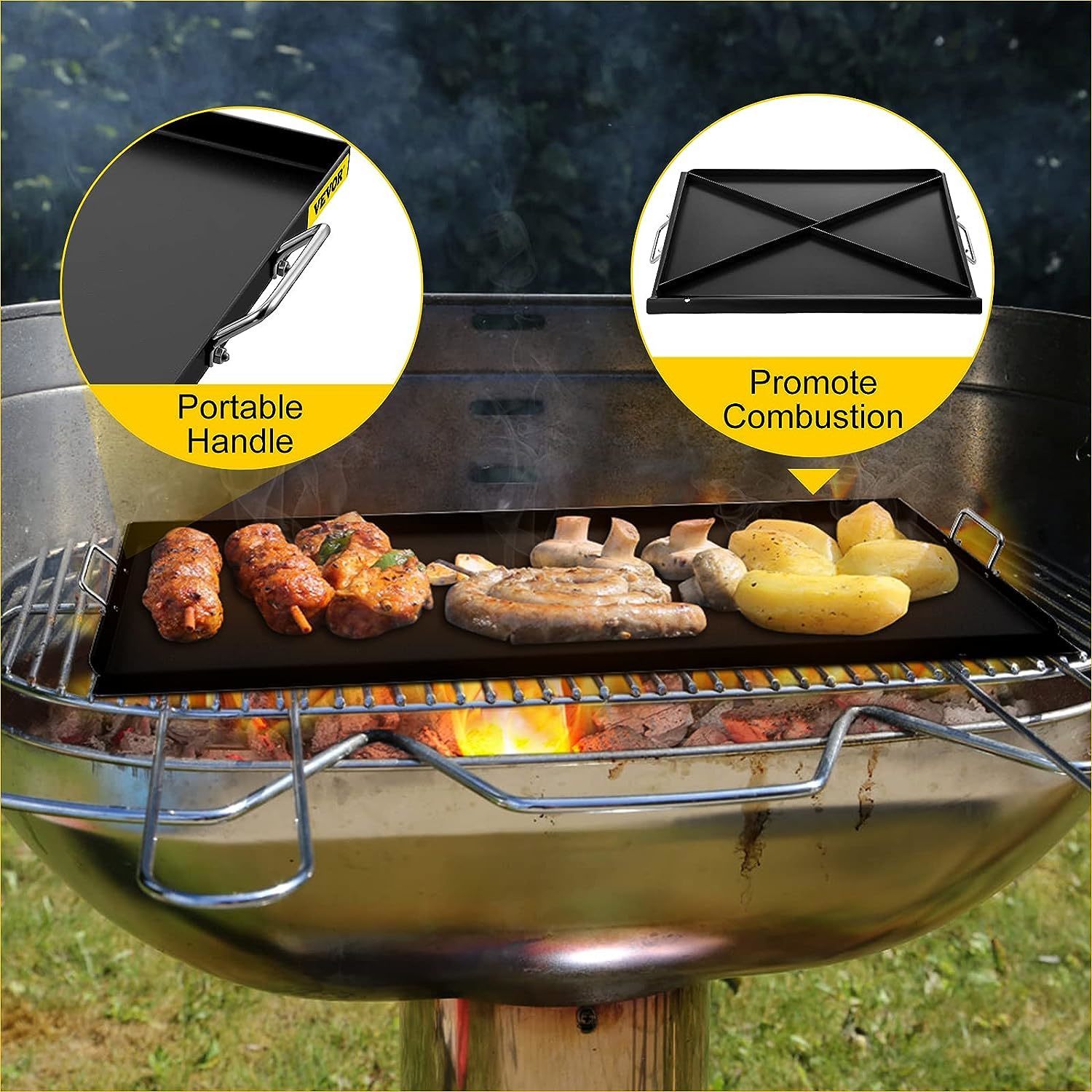Raclette Grill Electric Grill Table Portable 2 in 1 Korean BBQ Grill Indoor  & Ch