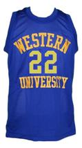 Butch Mcrae Western University Basketball Jersey Blue Chips Movie Blue Any Size image 4