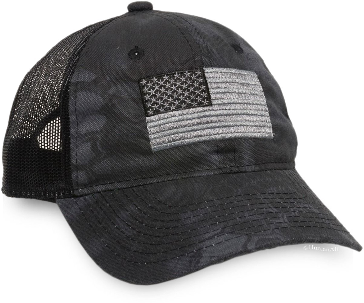 Kryptek® Typhon™ / Black American Flag Mesh-Back Cap for Men - Hats ...