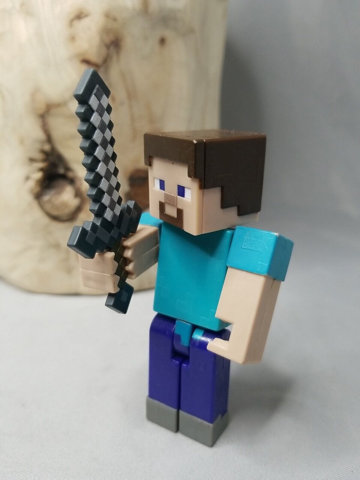 Minecraft Steve Figure With Sword Collectible Toy Mattel Moveable ...