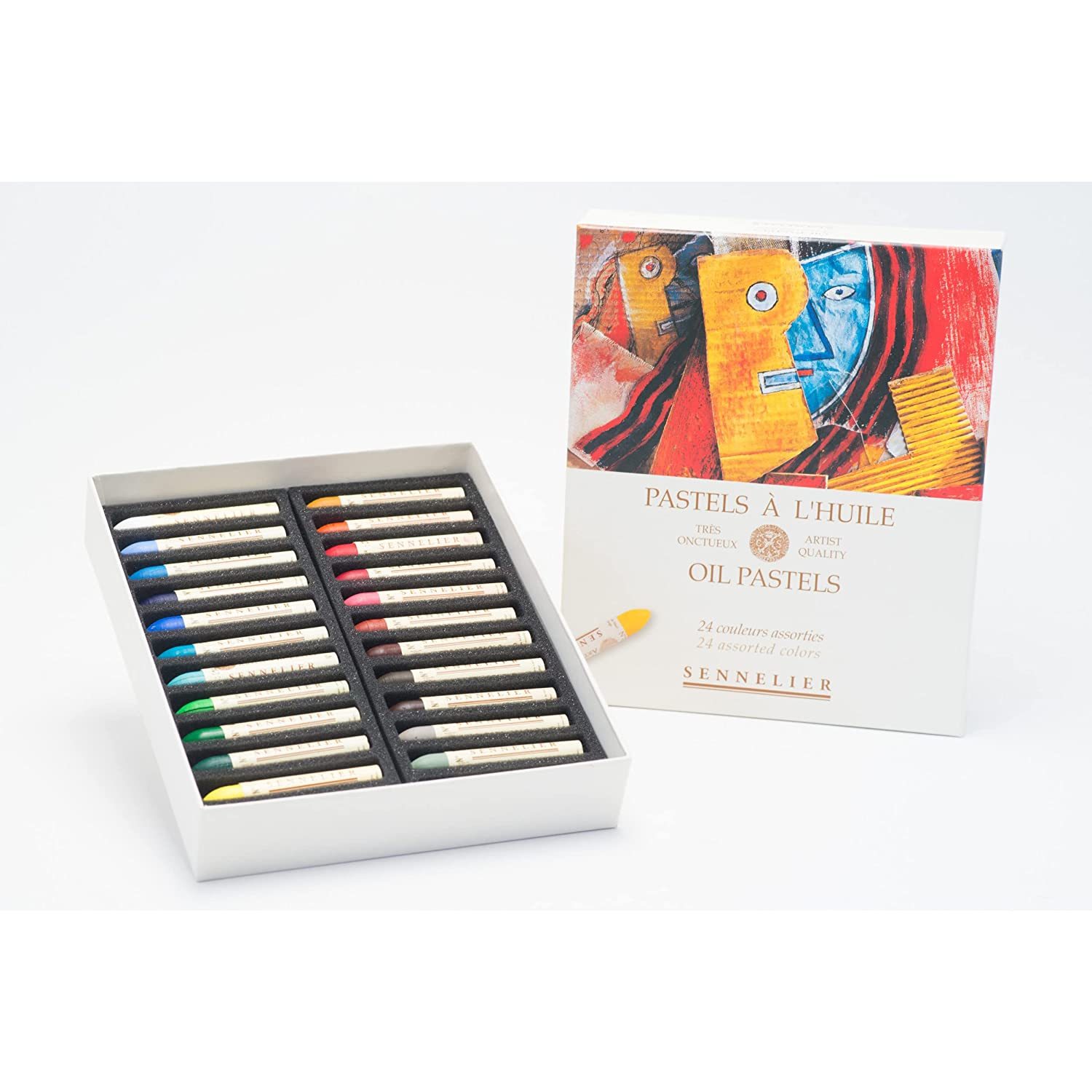 MUNGYO Gallery Soft Oil Pastels Set of 48 Count (Pack 1), Assorted