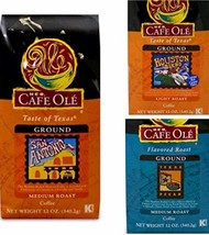 Cafe Ole GROUND Coffee Variety Pack San Antonio; Houston and Texas Pecan 12 oz.  - $197.97