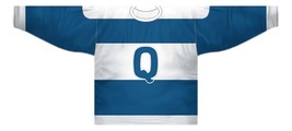 Any Name Number Quebec Bulldogs Retro Hockey Jersey Blue Any Size image 4