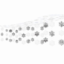 Let It Snow Plastic &amp; Foil Hanging Ceiling Decoration Snowflakes White S... - $13.85