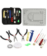 Jewelry Making Supplies Kit Beading Board Wire Pliers Repair Tools 23Pcs... - $26.72