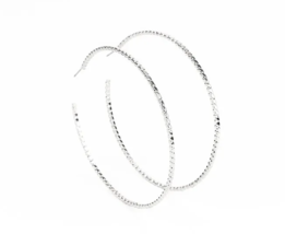Paparazzi Pump Up the Volume Silver Hoop Earrings - New - $4.50