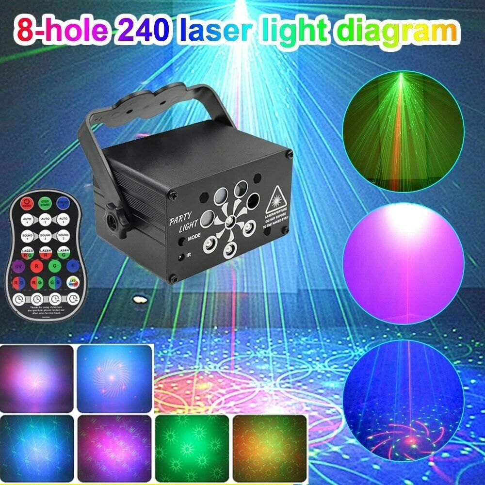 DJ Laser 4 in 1 Disco Party Light with Remote & Sync Music
