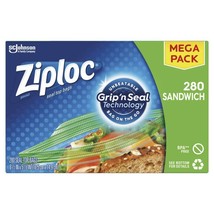 2 Packs Ziploc Slider Bags Variety Pack 166 CT/Pack 70 CT Gallon +