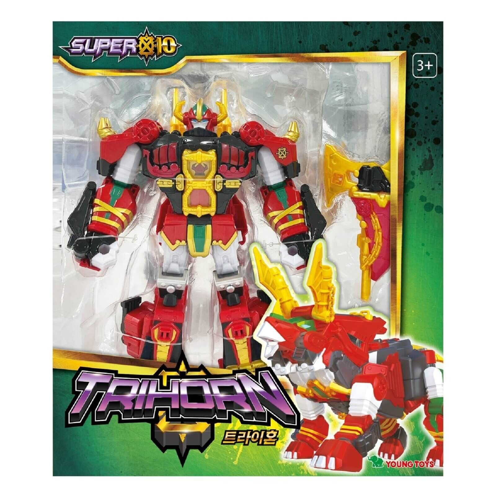 Super 10 Trihorn Dinosaur Triceratops Transforming Action Figure Robot ...