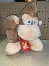Donkey Kong 13” Stuffed Plush Animal 2016 Nintendo Super Mario Bros Licensed - $11.39