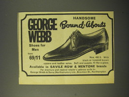 1964 George Webb Nos. 492/3 Shoes Ad - Handsome Round-Abouts - $14.99