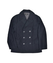 APC Pea Coat Mens M Navy Double Breasted Deck Jacket 100% Cotton Lined - $101.54