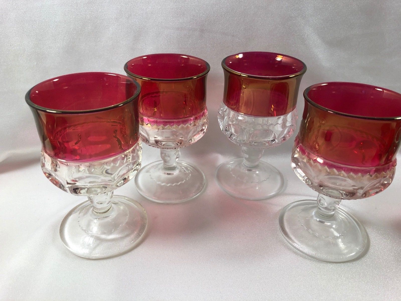 Ruby Red 1960s Kings Crown Glassware Set