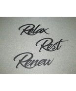 Rest Relax Renew Wood Wall Words Art Sign Wall Decor - $24.95