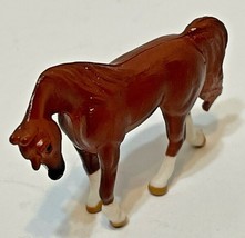 Vintage Breyer Reeves Miniature Micro Brown Horse Figure with White Feet... - $10.08