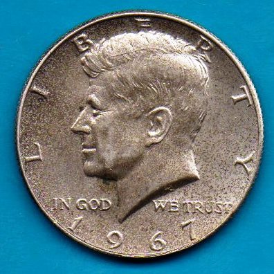 1967 Kennedy Half dollar Circulated Very Good or Better - Silver - $6.00