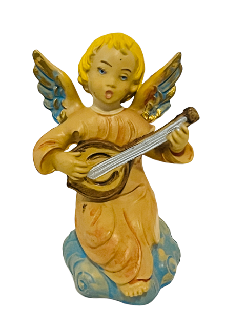 Roman Fontanini Italy figurine Nativity Christmas Depose Angel mandolin  guitar