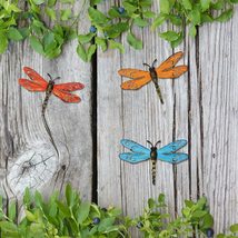 Metal Dragonfly Wall Decor Outdoor Garden Fence Art,Hanging Decorations ... - $49.99