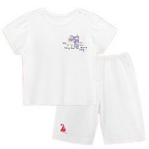 WHITE Infant Short Slevees&Shorts 2 Pieces Baby Toddler Underwear Set 6-9M
