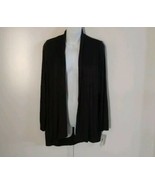 Style &amp; Co Women&#39;s Cozy Long Sleeve Deep Black Open Cardigan XL - $27.03