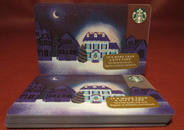 Starbucks 2017 Blue House on a Purple Night Gift Card New with Tags - $4.24