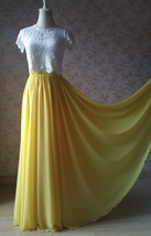 Women Chiffon Maxi Skirt High Waisted Chiffon Party Skirt Custom Plus Size image 13