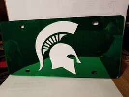 NCAA Michigan State Spartans Laser License Plate Tag - Green - $29.39
