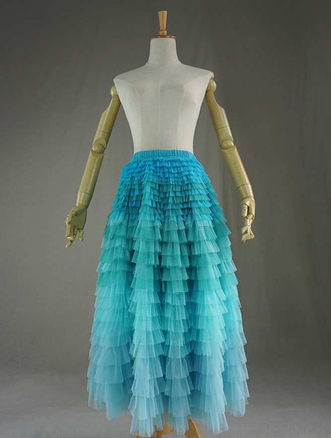 Pastel Color Layered Tulle Skirt Women Custom Plus Size Rainbow Tulle Midi  Skirt- TUTU / WEDDING PARTY OUTFIT