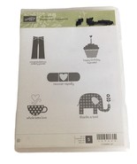 Stampin Up Clear Mount Rubber Stamps Patterned Occasions Thanks Love Get... - $4.99