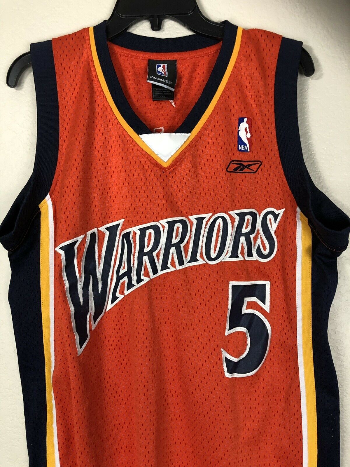 Adidas NBA Golden State Warriors Baron Davis Jersey Orange Vintage