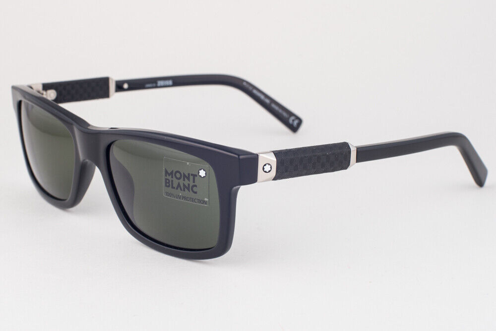 montblanc 646s 01n black / green sunglasses mb646s 01n 54mm