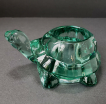 Indiana Glass Green Turtle 3D Figurine Votive Candle Holder - $16.20