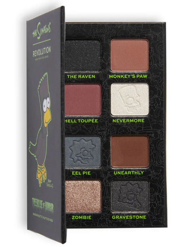 Makeup Revolution Simpsons Treehouse Of Horror Raven Bart Mini Shadow Palette Eye Shadow 8882