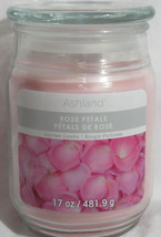 Ashland Scented Candle NEW 17 oz Large Jar Single Wick Spring ROSE PETALS floral - $19.60