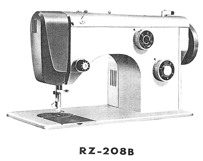 Riccar RZ208B manual sewing machine instructions Sewing