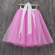 Light Blue Tulle Tutu Skirt 6-Layered Party Puffy Tulle Skirt Plus Size image 9