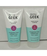 2 Derma Geek Gentle Facial Cleanser Face Wash Fragrance Sulfate Free 5oz... - $16.82