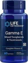 NEW Life Extension Gamma E Mixed Tocopherols & Tocotrienols Vitamin E 60 Sgels - $36.84