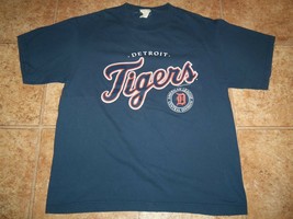 Vtg  Blue 2004 Lee Sport MLB Detroit Tigers Baseball Cotton T Shirt  Adult L - $18.17