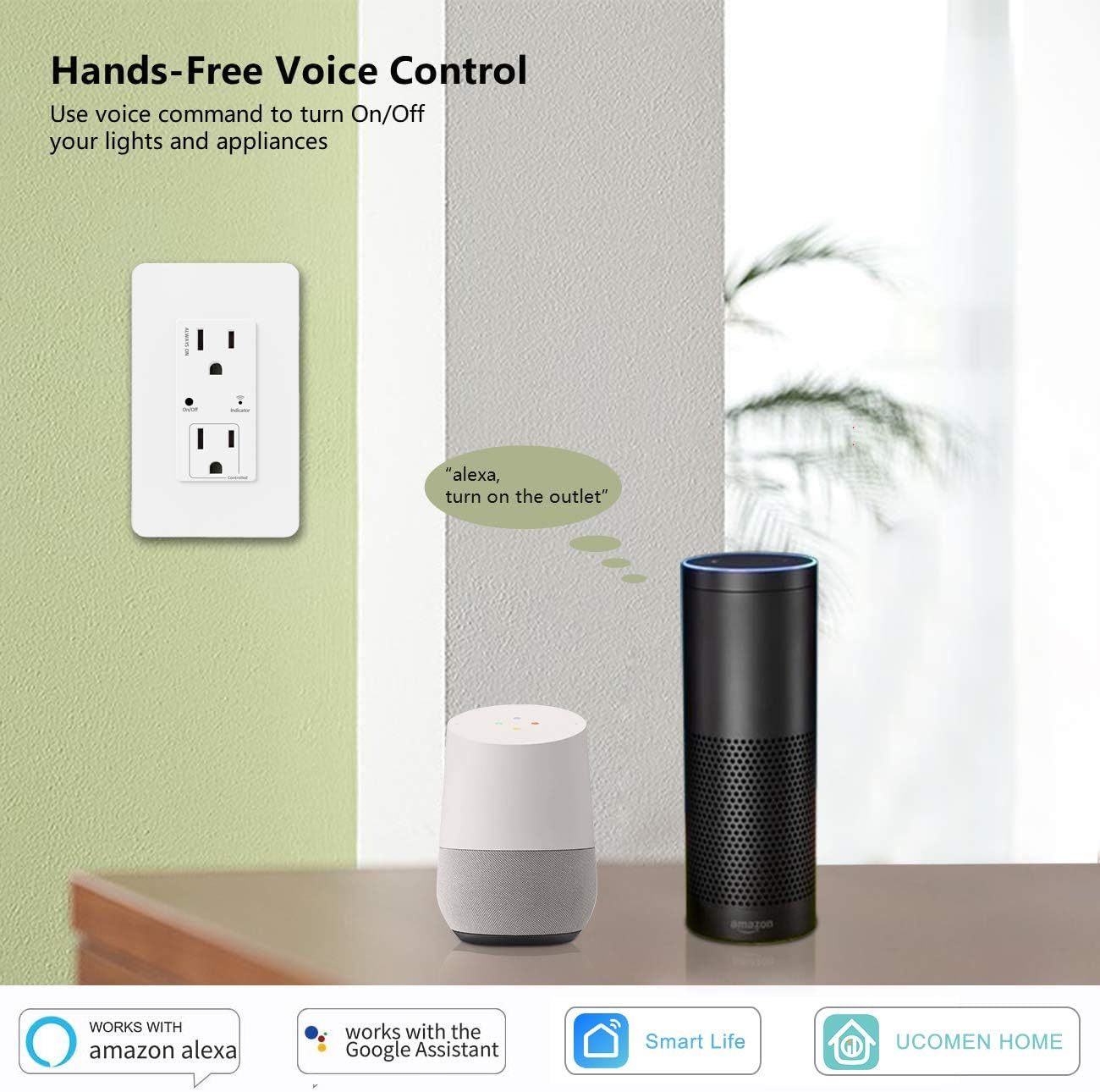 Kasa Smart Plug Ultra Mini 15A, Smart Home Wi-Fi Outlet Works with Alexa, Google  Home & IFTTT, No Hub Required, UL Certified, 2.4G WiFi Only, 2-Pack(EP10P2)  , White 